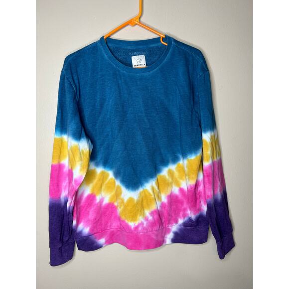 Ivory Ella Sweatshirt Womens Size Small Blue Tie Dye Ryan Oversized Pullover - Picture 1 of 3